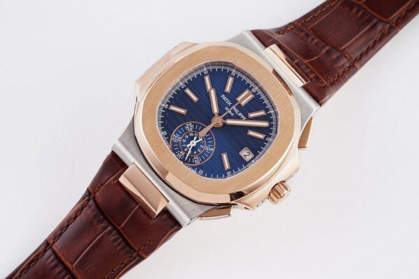 ĐỒNG HỒ PATEK PHILIPPE 5980 NAUTILUS ROSE GOLD REPLICA 11 3K FACTORY 40MM (2)