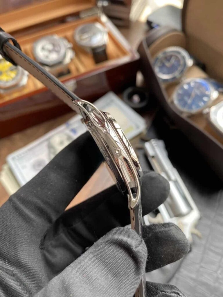 ĐỒNG HỒ PATEK PHILIPPE CALATRAVA 5205G REPLICA 11 NAM DÂY DA GR FACTORY 40MM (4)