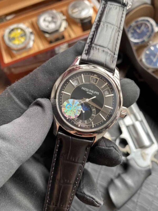 ĐỒNG HỒ PATEK PHILIPPE CALATRAVA 5205G REPLICA 11 NAM DÂY DA GR FACTORY 40MM (5)