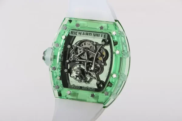 ĐỒNG HỒ NAM RICHARD MILLE RM055 REP 11 NHÀ MÁY RM DÂY ĐEO TRONG SUỐT 45MM