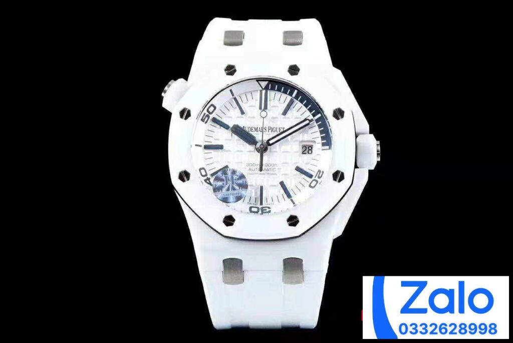 ĐỒNG HỒ NAM AUDEMARS PIGUET ROYAL OAK 15707 REPLCIA NHÀ MÁY JF MÀU TRẮNG 41MM