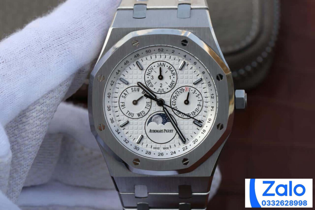 ĐỒNG HỒ NAM AUDEMARS PIGUET ROYAL OAK 26574 FAKE NHÀ MÁY JF LỊCH VẦNG TRĂNG 41MM