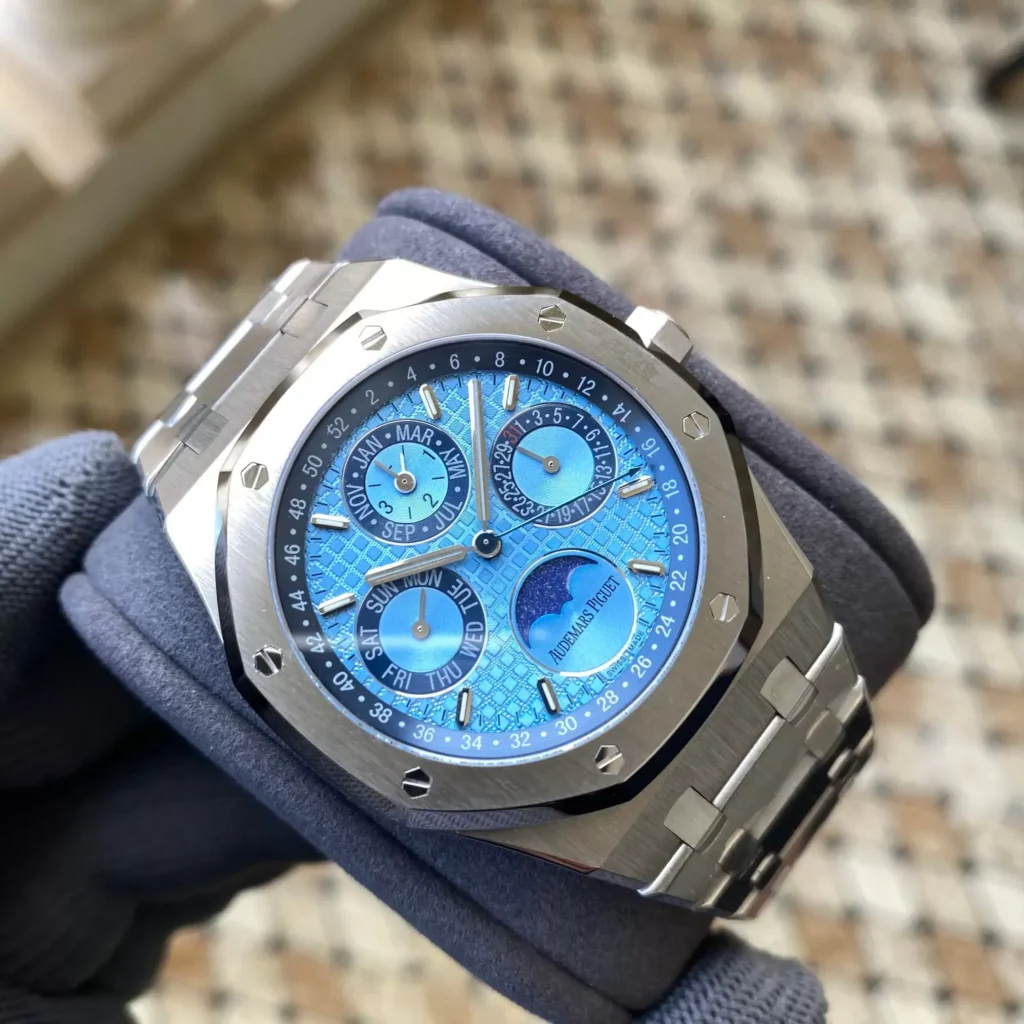 ĐỒNG HỒ AUDEMARS PIGUET ROYAL OAK REP 11 NHÀ MÁY APS CỌC DẠ QUANG 41MM