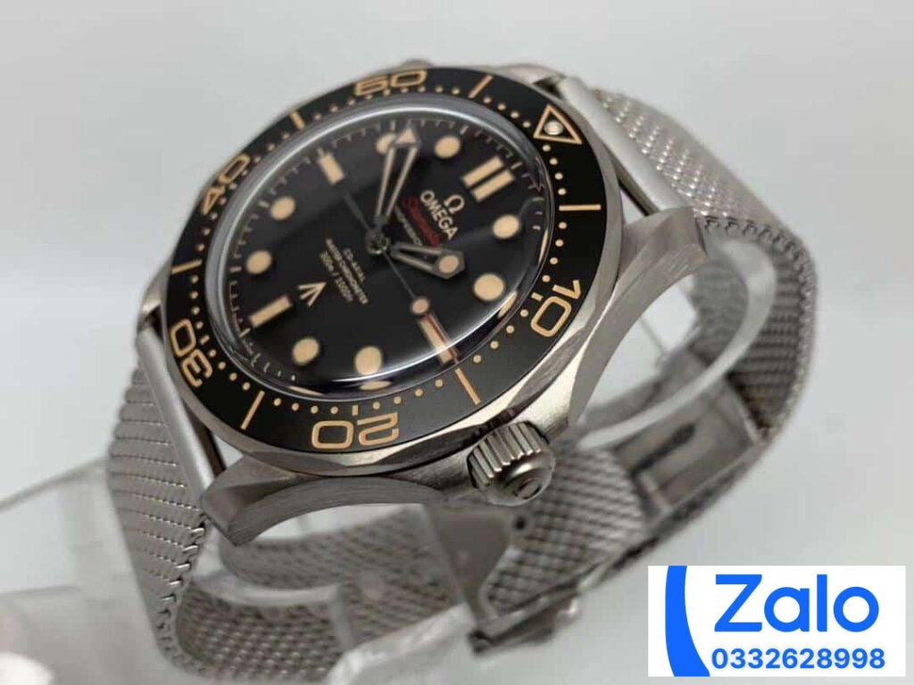 ĐỒNG HỒ NAM OMEGA SEAMASTER FAKE CAO CẤP NHÀ MÁY VS  MẶT SỐ ĐEN 42MM