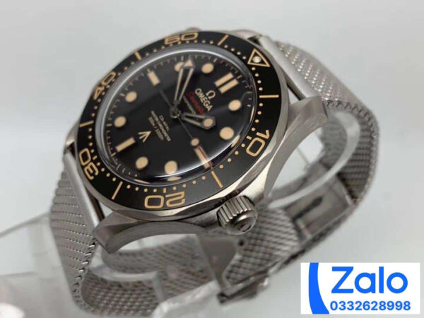 ĐỒNG HỒ NAM OMEGA SEAMASTER FAKE CAO CẤP NHÀ MÁY VS MẶT SỐ ĐEN 42MM