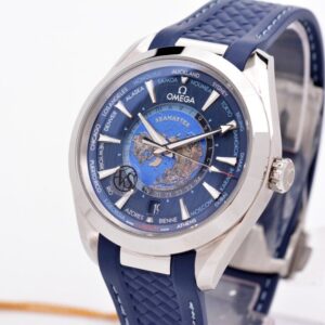 ĐỒNG HỒ NAM OMEGA SEAMASTER FAKE 1:1 NHÀ MÁY VS DÂY CAO SU XANH 43MM