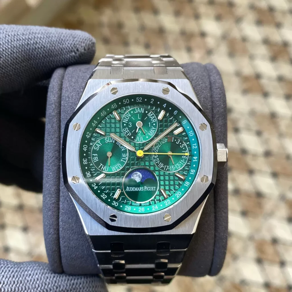 ĐỒNG HỒ AUDEMARS PIGUET ROYAL OAK REPLICA 11 NHÀ MÁY APS XANH GREEN 41MM