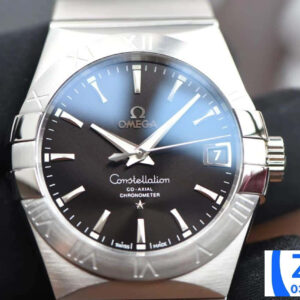 ĐỒNG HỒ NAM OMEGA CONSTELLATION FAKE CAO CẤP NHÀ MÁY VS MẶT SỐ ĐEN 38MM