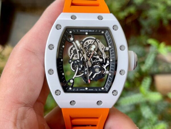 ĐỒNG HỒ NAM RICHARD MILLE RM055 REPLICA NHÀ MÁY KV CERAMIC MÀU CAM 45MM