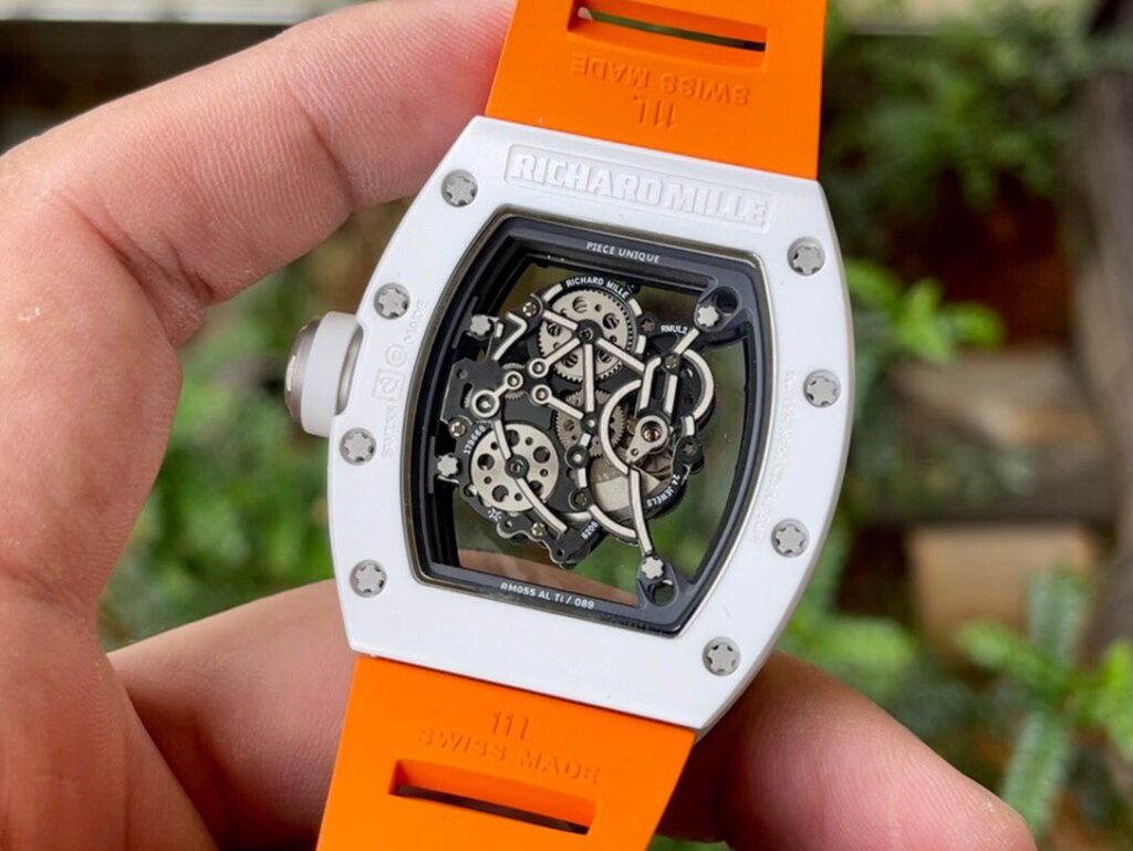 ĐỒNG HỒ NAM RICHARD MILLE RM055 REPLICA NHÀ MÁY KV CERAMIC MÀU CAM 45MM