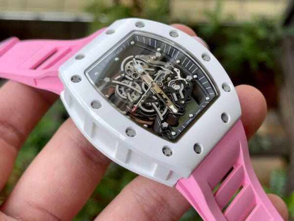 ĐỒNG HỒ NAM RICHARD MILLE RM055 REPLICA 11 NHÀ MÁY KV CERAMIC MÀU HỒNG 45MM