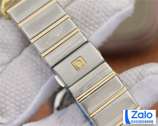 ĐỒNG HỒ NAM OMEGA CONSTELLATION FAKE NHÀ MÁY 3S MẶT VÀNG ĐÍNH ĐÁ 38MM