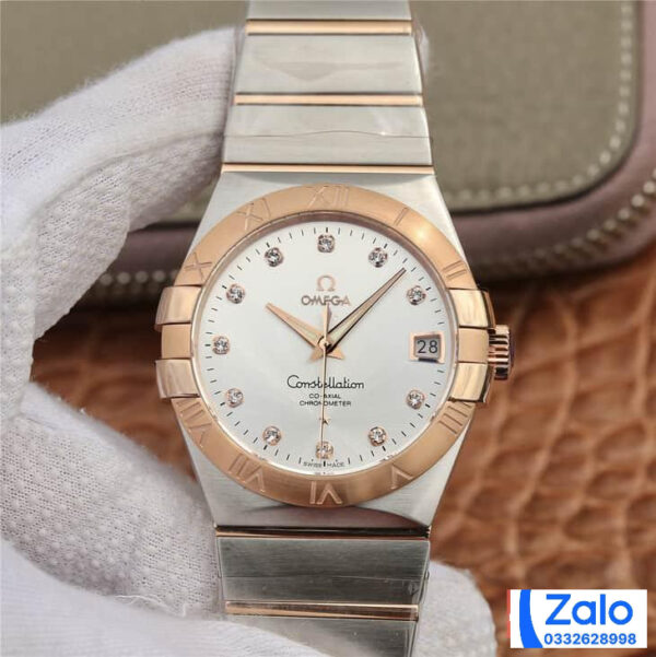 ĐỒNG HỒ NAM OMEGA CONSTELLATION FAKE 11 NHÀ MÁY 3S LỘ CƠ 38MM