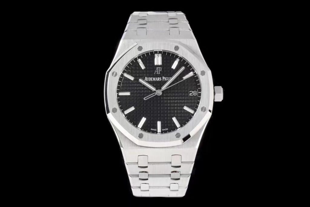 ĐỒNG HỒ AUDEMARS PIGUET ROYAL OAK 15500ST REP CAO CẤP NHÀ MÁY ZF MẶT ĐEN 41MM