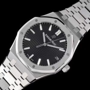 ĐỒNG HỒ AUDEMARS PIGUET ROYAL OAK 15500ST REP CAO CẤP NHÀ MÁY ZF MẶT ĐEN 41MM