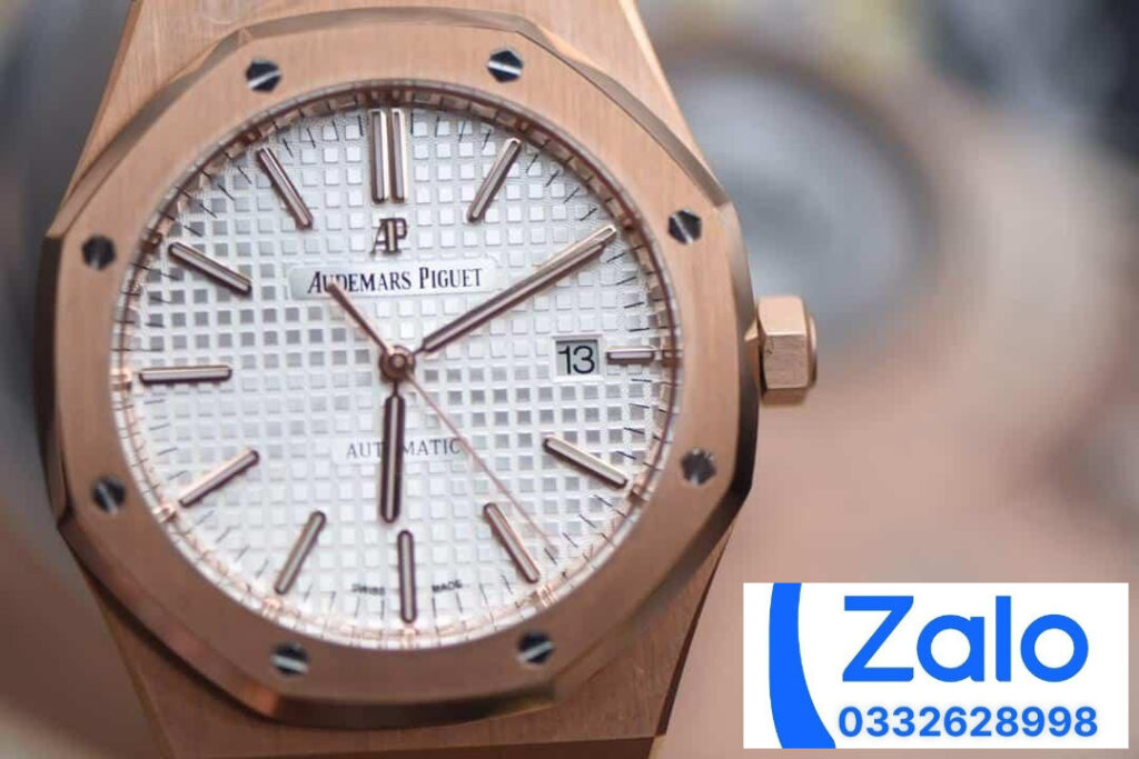 ĐỒNG HỒ NAM AUDEMARS PIGUET ROYAL OAK 15400 FAKE NHÀ MÁY JF VÀNG HỒNG 41MM