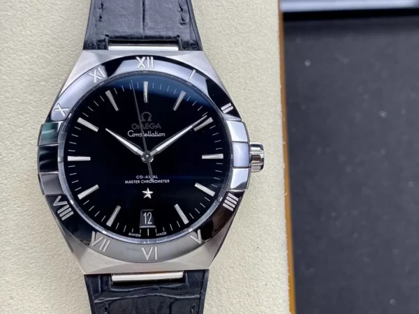 ĐỒNG HỒ NAM OMEGA CONSTELLATION FAKE CAO CẤP NHÀ MÁY SBF MẶT SỐ ĐEN 41MM