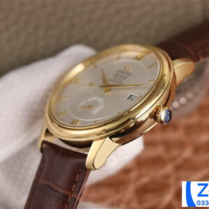 ĐỒNG HỒ NAM OMEGA DE VILLE FAKE 11 NHÀ MÁY AZ DÂY DA VỎ VÀNG GOLD 40MM