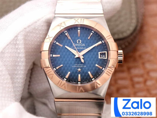 ĐỒNG HỒ NAM OMEGA CONSTELLATION FAKE CAO CẤP NHÀ MÁY VS KIM VÀNG HỒNG 38MM