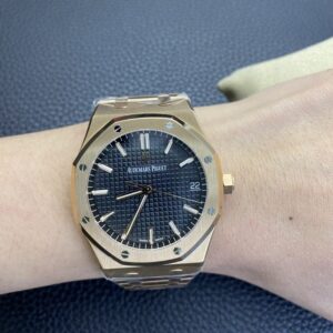 ĐỒNG HỒ AUDEMARS PIGUET ROYAL OAK 15500OR REPLICA 11 NHÀ MÁY ZF MẶT ĐEN 41MM