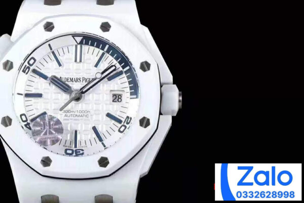 ĐỒNG HỒ NAM AUDEMARS PIGUET ROYAL OAK 15707 REPLCIA NHÀ MÁY JF MÀU TRẮNG 41MM