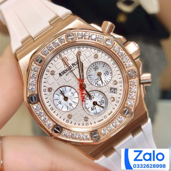 ĐỒNG HỒ NỮ AUDEMARS PIGUET ROYAL OAK OFFSHORE 26236 FAKE ROSE GOLD 37MM