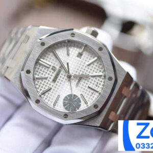 ĐỒNG HỒ NỮ AUDEMARS PIGUET ROYAL OAK 15400 FAKE NHÀ MÁY JF MẶT TRẮNG 39MM