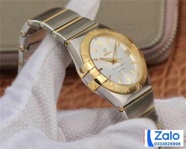 ĐỒNG HỒ NAM OMEGA CONSTELLATION FAKE CAO CẤP NHÀ MÁY 3S VÀNG GOLD 38MM