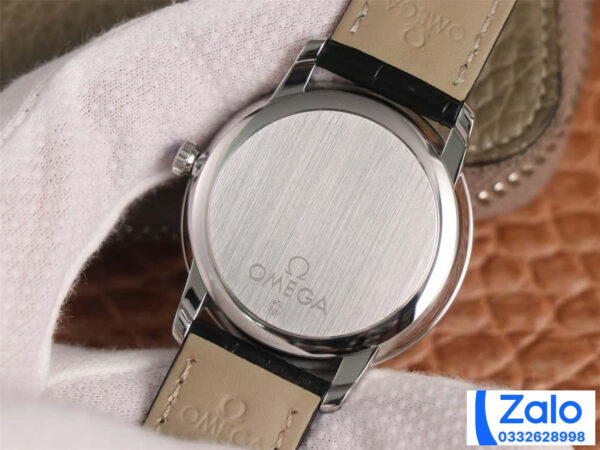 ĐỒNG HỒ NAM OMEGA DE VILLE SUPER FAKE NHÀ MÁY AZ DÂY DA ĐEN 40MM