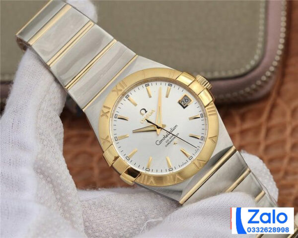 ĐỒNG HỒ NAM OMEGA CONSTELLATION FAKE CAO CẤP NHÀ MÁY 3S VÀNG GOLD 38MM