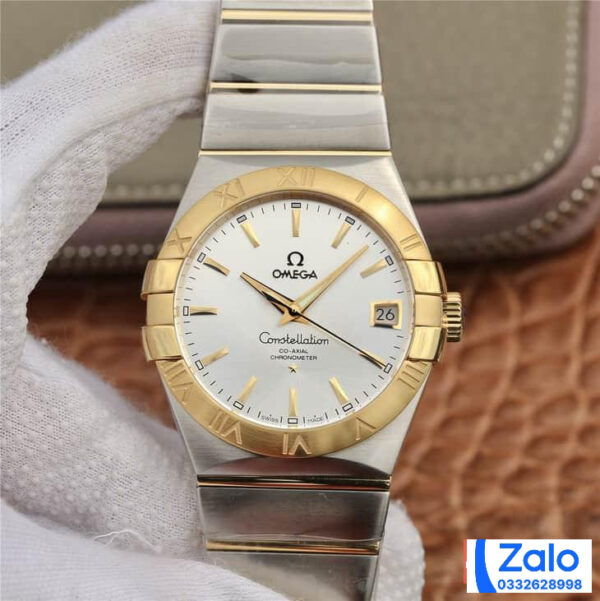 ĐỒNG HỒ NAM OMEGA CONSTELLATION FAKE CAO CẤP NHÀ MÁY 3S VÀNG GOLD 38MM