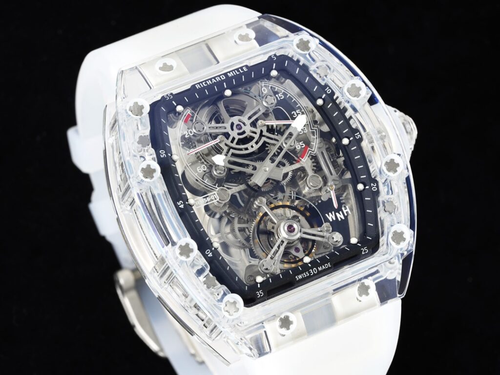 ĐỒNG HỒ NAM RICHARD MILLE RM56-01 REPLICA 11 VỎ TRONG SUỐT LỘ CỢ 44MM