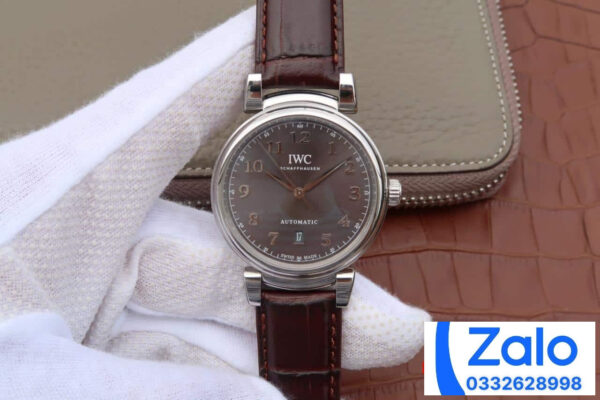 ĐỒNG HỒ IWC DA VINCI FAKE CAO CẤP NHÀ MÁY TW FACTORY MẶT SỐ NÂU 40MM