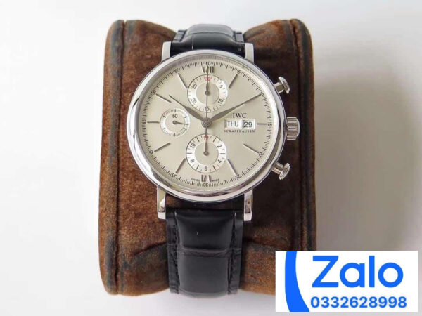 ĐỒNG HỒ IWC PORTOFINO IW391001 FAKE CAO CẤP NHÀ MÁY ZF DÂY DA ĐEN 42MM