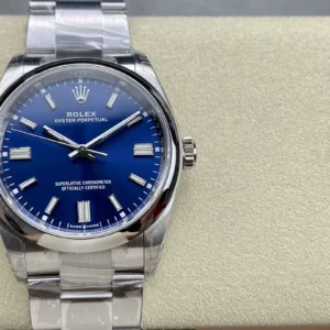 ĐỒNG HỒ ROLEX OYSTER PERPETUAL 126000 REPLICA 11 MẶT SỐ XANH BLUE VS FACTORY 36MM (1)