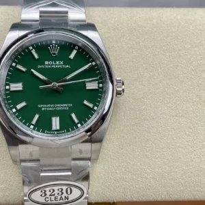 ĐỒNG HỒ ROLEX OYSTER PERPETUAL 126000 REPLICA 11 XANH LỤC BẢO CLEAN 36MM (1)