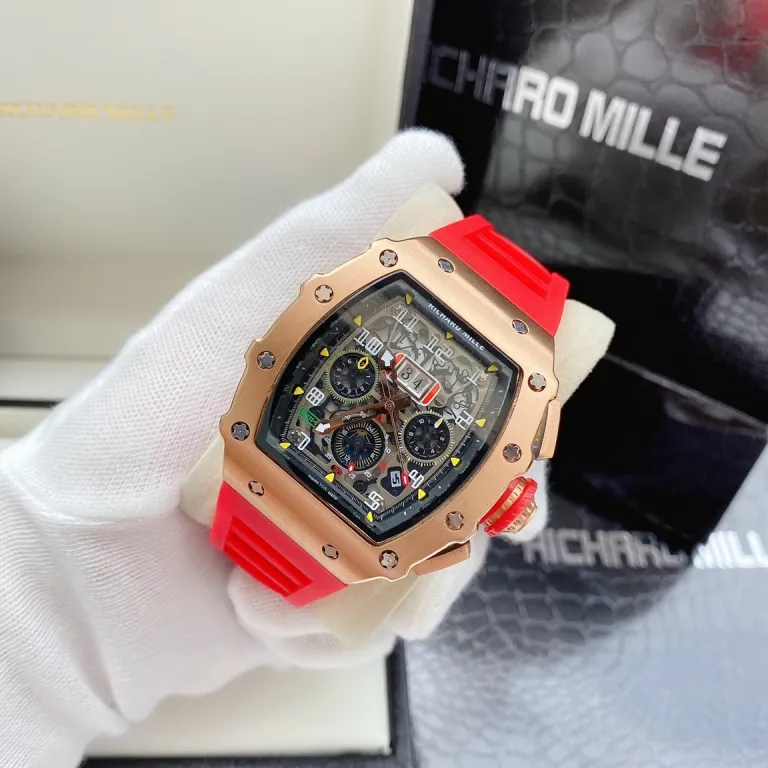 Đồng hồ Richard Mille Replica RM11-03 Crystal Skeleton Dial Dây Da Đỏ - Có Đáng Mua (1)
