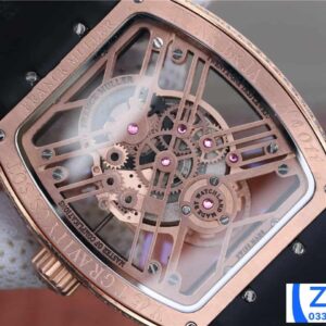 ĐỒNG HỒ FRANCK MULLER SKELETON ROSE GOLD FAKE 11 NAM MÁY LỘ CƠ 39 (2)