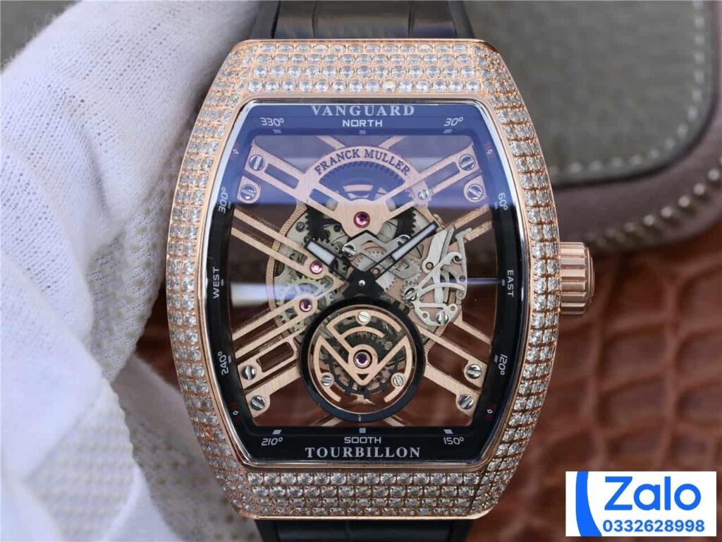 ĐỒNG HỒ FRANCK MULLER SKELETON ROSE GOLD FAKE 11 NAM MÁY LỘ CƠ 39 (2)