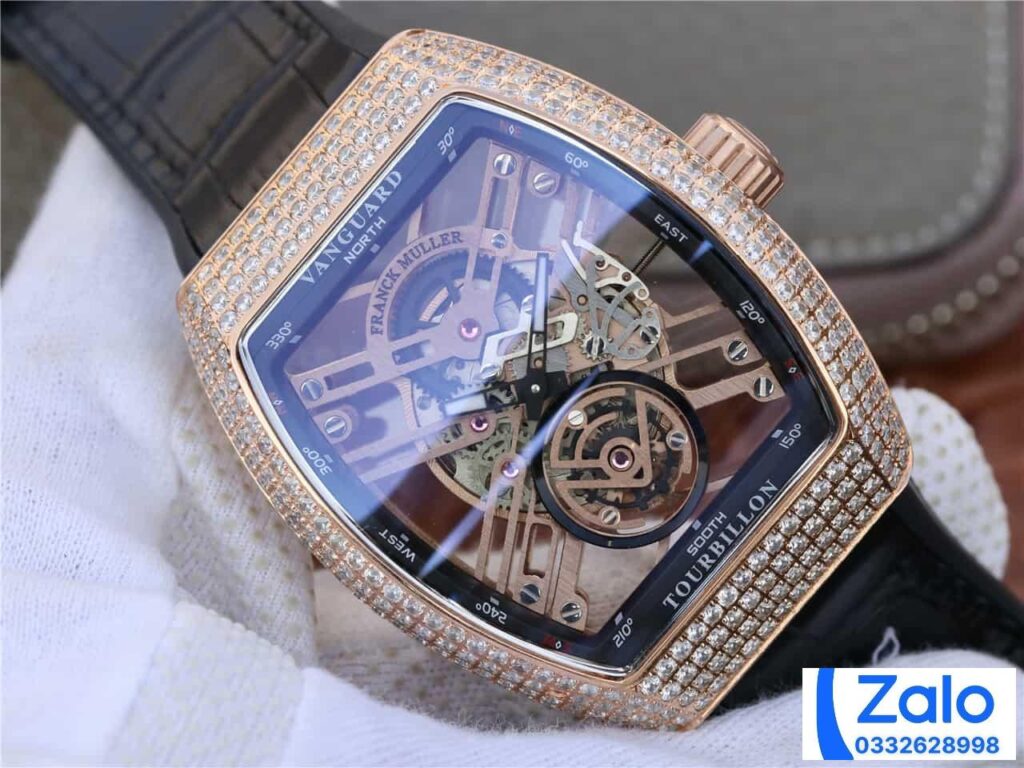 ĐỒNG HỒ FRANCK MULLER SKELETON ROSE GOLD FAKE 11 NAM MÁY LỘ CƠ 39 (2)