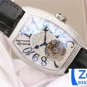 ĐỒNG HỒ FRANCK MULLER TOURBILLON REP 11 ĐÍNH FULL ĐÁ DÂY DA 39 (2)