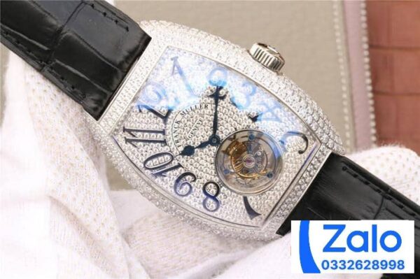 ĐỒNG HỒ FRANCK MULLER TOURBILLON REP 11 ĐÍNH FULL ĐÁ DÂY DA 39 (2)