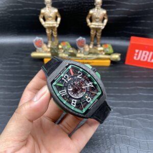 ĐỒNG HỒ FRANCK MULLER VANGUARD SKELETON VIỀN XANH REP 11 VỎ CARBON 45MM (2)