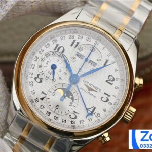 ĐỒNG HỒ LONGINES COLLECTION MOONPHASE DEMI GOLD L2.773.5.78.7 DÂY KIM LOẠI 40MM (2)