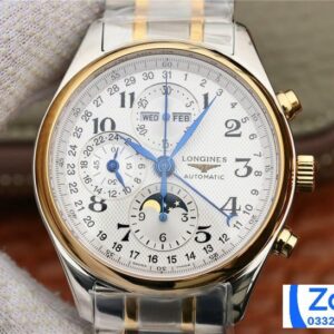 ĐỒNG HỒ LONGINES COLLECTION MOONPHASE DEMI GOLD L2.773.5.78.7 DÂY KIM LOẠI 40MM (2)