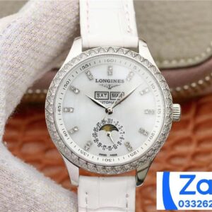 ĐỒNG HỒ LONGINES MASTER L2.503.0.83.3 NAM MÀU TRẮNG FAKE 11 CAO CẤP 42MM (2)