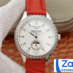 ĐỒNG HỒ LONGINES MASTER L2.503.0.83.3 SUPER FAKE 1 1 NAM DÂY DA ĐỎ 42MM (2)