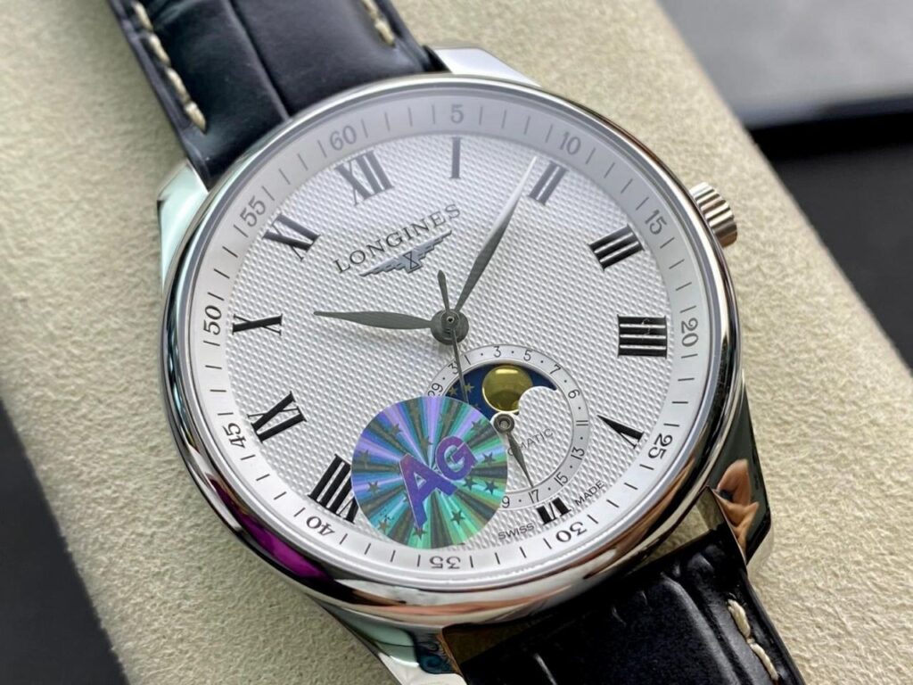 ĐỒNG HỒ LONGINES MASTER MOONPHASE L2.909.4.97.6 FAKE 11 NAM CỌC SỐ LA MÃ 40MM (2)