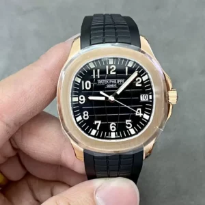 ĐỒNG HỒ PATEK PHILIPPE AQUANAUT 5167R ROSE GOLD MẶT ĐEN REP 11 3K FACTORY 40MM (2)