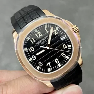 ĐỒNG HỒ PATEK PHILIPPE AQUANAUT 5167R ROSE GOLD MẶT ĐEN REP 11 3K FACTORY 40MM (2)